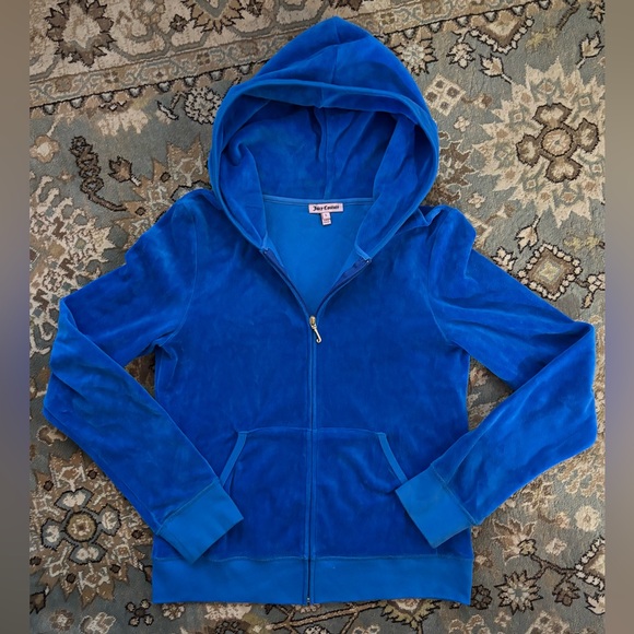 Juicy Couture Royal Blue Hoodie with Crown Logo - Picture 3 of 4